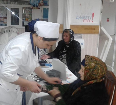Сегодня медицинские работники ГБУЗ «Сунженская ЦРБ»провели акцию «Стоп диабет»